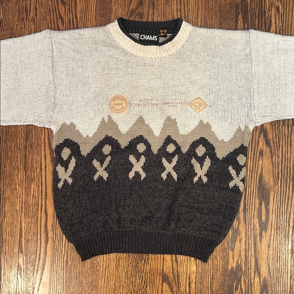 Vintage 80s Embroidered Knit Sweater - Picture 5 of 9